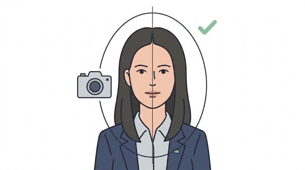 Face the camera straight on